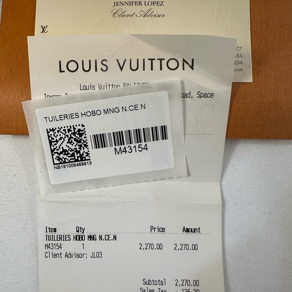 Authentic Louis Vuitton Tuileries Hobo with Red Interior - Picture 3 of 12